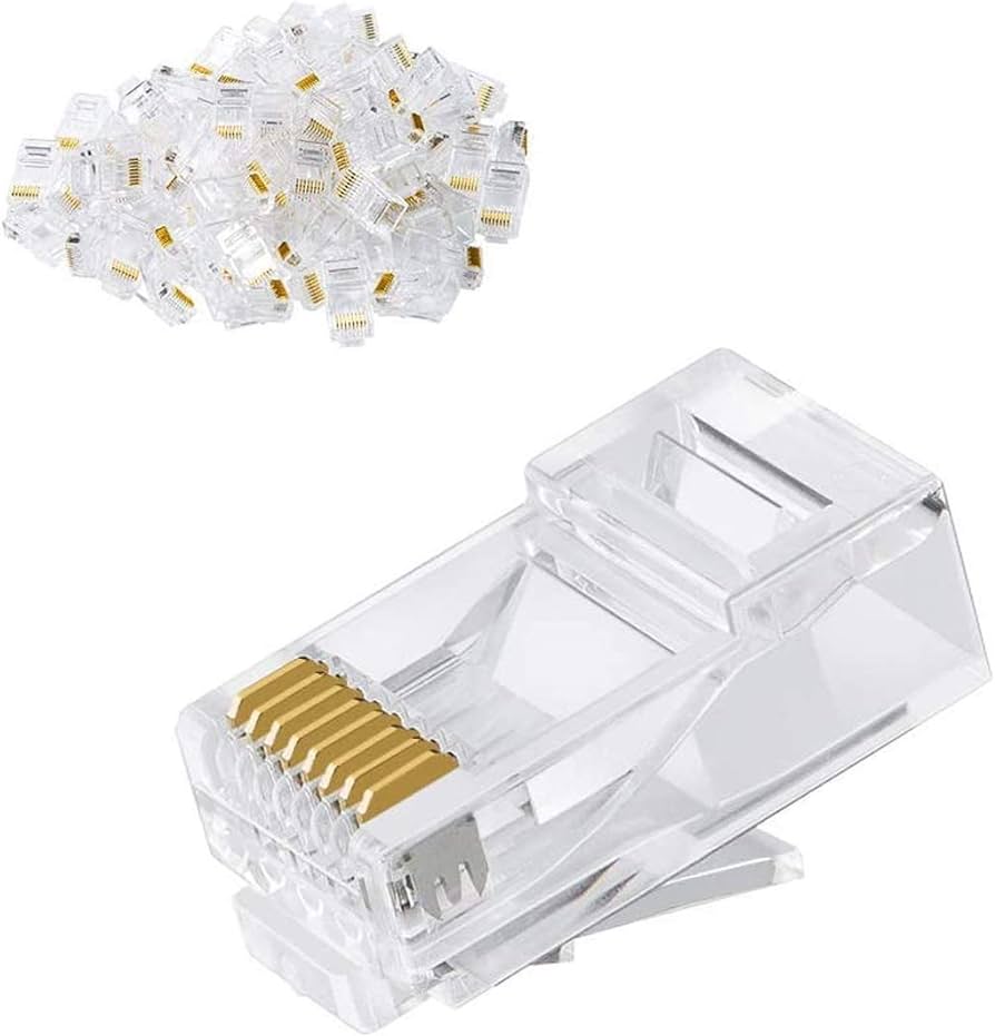 RJ45 Crimp On Connector- 100 Pack