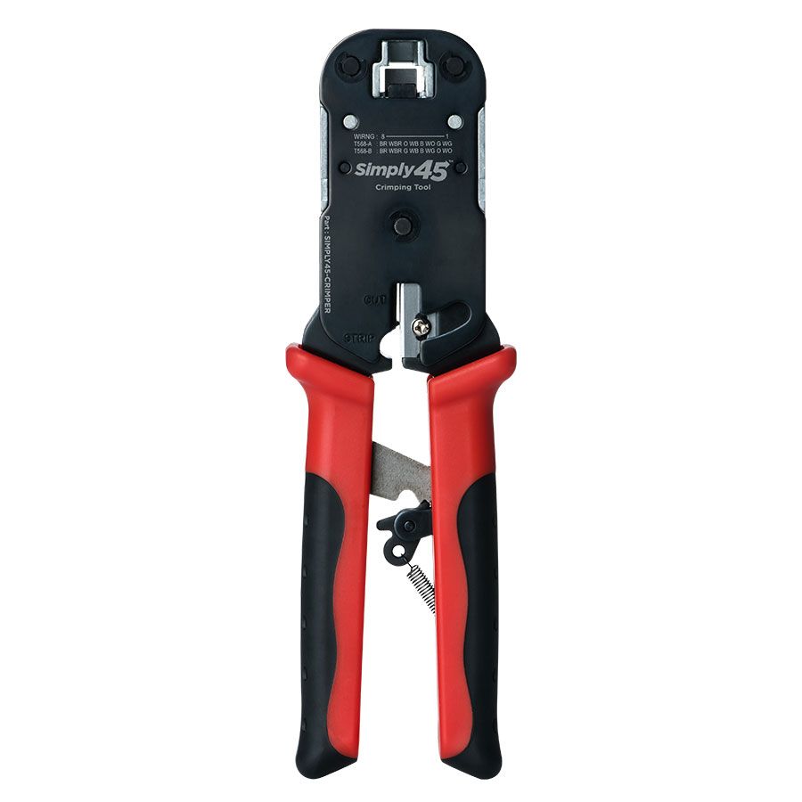 Simply45® RJ45 Crimp Tool – Pass-Through Unshielded & Internal Ground Shielded (S45-C100)