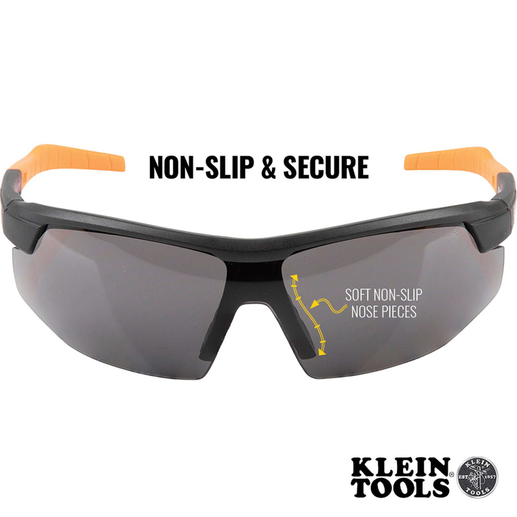 Klein Tools Standard Safety Glasses, Gray Lens Part Number: KLN 60160